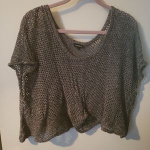 Torrid gray mesh crop top size 2